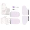 Wax Treatment Gloves Set, Professional Spa Care Kit, Moisturizing Paraffin Wax Hand Foot Cover with Disposable Gloves Socks, Includes Transparent Brush Purple Spatula for Salon HOM view 2