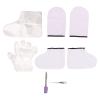 Wax Treatment Gloves Set, Professional Spa Care Kit, Moisturizing Paraffin Wax Hand Foot Cover with Disposable Gloves Socks, Includes Transparent Brush Purple Spatula for Salon HOM view 4
