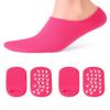 AKRILANE Moisturizing Socks for Women, Spa Gel Socks for Dry Cracked Feet, Softening Rough Feet Gel Lined Infused Lotion Spa Socks (Dark Pink, 2 Pairs) view 1