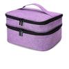 5PCS Cotton Travel Storage Bags for Makeup,zipper Cute and Fancy Makeup Bags,Convenient to Carry Women Toiletry Bag.(Black) view 2