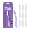 THURLADY Dermaplane Razor for Women Face, 1 Handle + 10 Refills, Purple view 1
