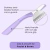 THURLADY Dermaplane Razor for Women Face, 1 Handle + 10 Refills, Purple view 4