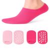 AKRILANE Moisturizing Socks for Women, Spa Gel Socks for Dry Cracked Feet, Softening Rough Feet Gel Lined Infused Lotion Spa Socks (Light & Dark Pink, 2 Pairs) view 1