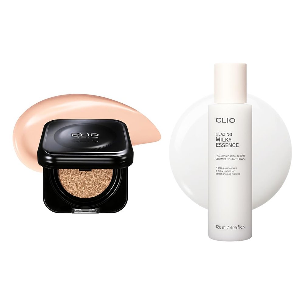 CLIO [Bundle] Glazing Milky Essence + Kill Cover Founwear Cushion Foundation 21C