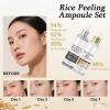 Glow Rice Ampoule Duo, 2PCS White & Black Rice Exfoliant + Organic Castor Oil Roll-On | the Dual-Action Resurfacing & Lift Set view 2