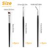 9 Pcs Fine Angled Eyeliner Brush,Eyeliner Brushes Set Straight Head Fine Curved Head Sickle Flat Angle Blade Brush Synthetic Bristles Ultra Thin Slanted Flat Angle for Beauty Cosmetic Tool view 4