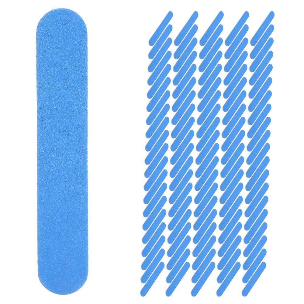 100PCS Mini Nail Files, Double Sided Disposable Emery Board Manicure Pedicure Tools Nail Tech Must Haves for Home Salon Use (Blue)