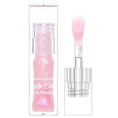 Jorzer Lip Oil, Hydrating Plumping Lip Oil for Water Locking & Moisturizing, Long Lasting & Sparkling Lipstick for Women Daily Makeup