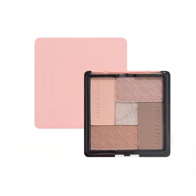 5-in-1 Makeup Palette - For Eyes, Cheeks & Face (3# Cocoa Grey Brown)