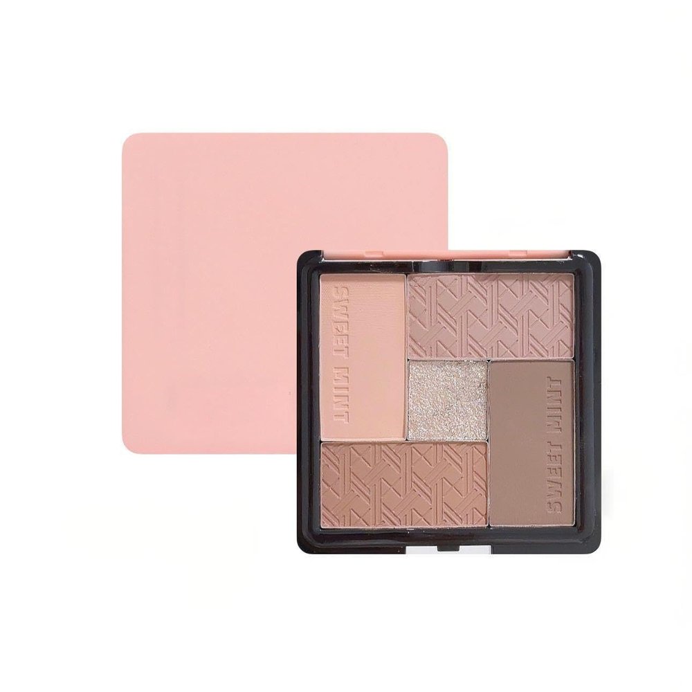 5-in-1 Makeup Palette - For Eyes, Cheeks & Face (3# Cocoa Grey Brown)