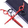 6" Hairdressing Scissor,Barber Hair Trim and Cut Thinning Hair Scissor Combination Set Hair and Hair Thinning Set for Barber Stylist and Home DIY Red view 1