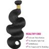 Human Hair Body Wave Bundles Brazilian Human Hair Body Wave Bundles 100% Unprocessed Virgin Body Wave Quick Weave Raw 3 Bundles 20 22 24inch Deals Natural Black view 2