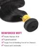 Human Hair Body Wave Bundles Brazilian Human Hair Body Wave Bundles 100% Unprocessed Virgin Body Wave Quick Weave Raw 3 Bundles 20 22 24inch Deals Natural Black view 3