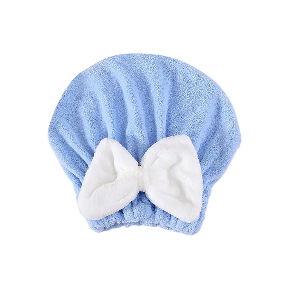 Absorbent Hair Towel Wrap, Soft and Comfortable, Yellow, Blue, Super Absorbent Turban, Anti-frizz Hair Wrap, Lightweight Design, for Shower Beach Home Dorm Apartment
