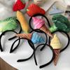 Creative Fun Squeaky Vegetable Food Headband Female Funny Cabbage Corn Face Wash Headband (Bloodbones) view 4