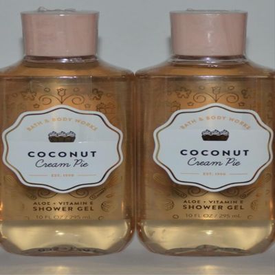 2 COCONUT CREAM PIE SHOWER GEL WASH ALOE VITAMIN E bath & body 10OZ