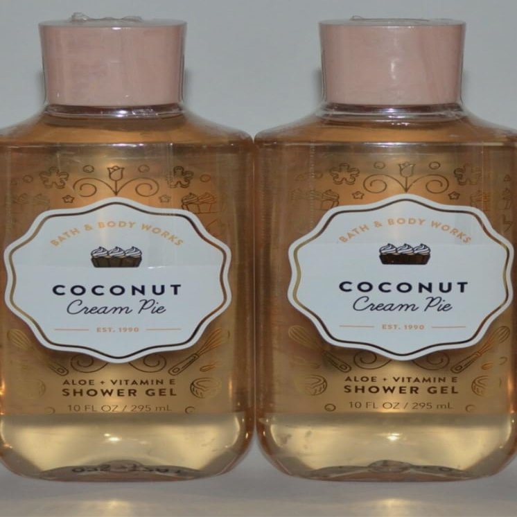 2 COCONUT CREAM PIE SHOWER GEL WASH ALOE VITAMIN E bath & body 10OZ