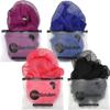 Afroscrubee African Net Sponge, 4 Pack, Nylon Mesh Bath Sponge, 8 x 4 x 1 Inches (Black, Pink, Purple and Royal Blue) view 1