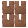 4pcs Esthetician Towel - Super Absorbent Coral Fleece Facial Towels for Estheticians - Coffee Reusable Fast Drying Spa Steam Cloths for Skin Care Mask Removal view 1