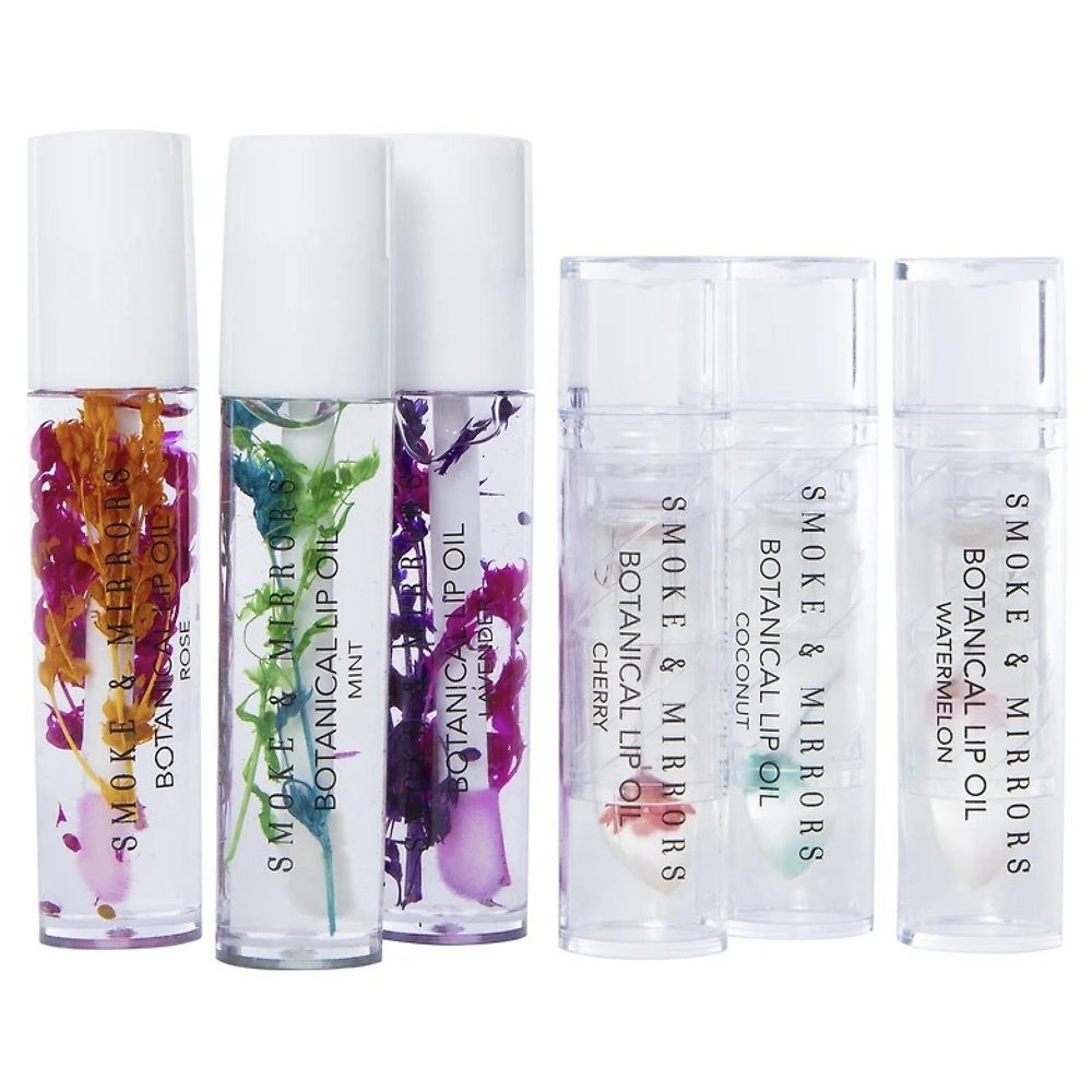 6 PC FLOWER LIP BALM & BOTANICAL LIP OIL SET