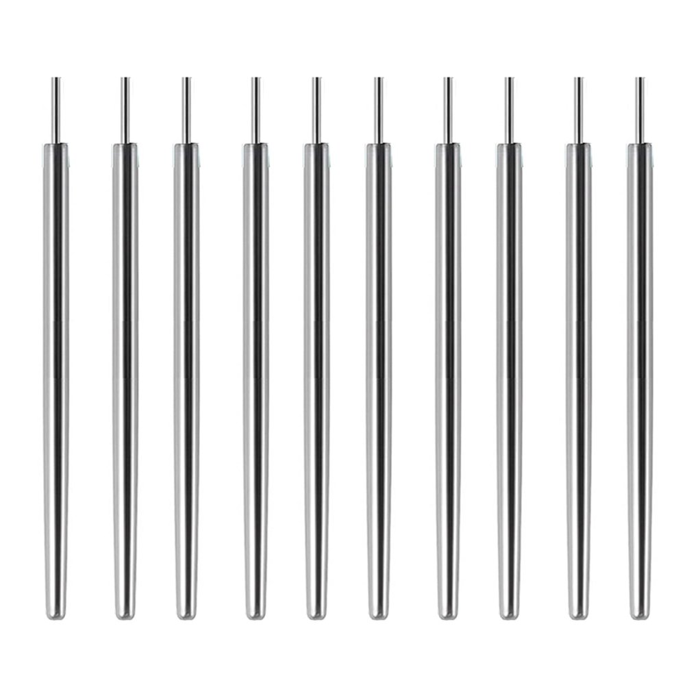 Ywmsfl 10 Pack Piercing Taper Stainless Steel Threading Needle Piercing Tool Nipple For Ear Nose Belly Tongue Lip