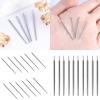 Ywmsfl 10 Pack Piercing Taper Stainless Steel Threading Needle Piercing Tool Nipple For Ear Nose Belly Tongue Lip view 2