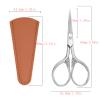 dophee 2PCS Silver Eyebrow Facial Hair Small Grooming Scissors view 4