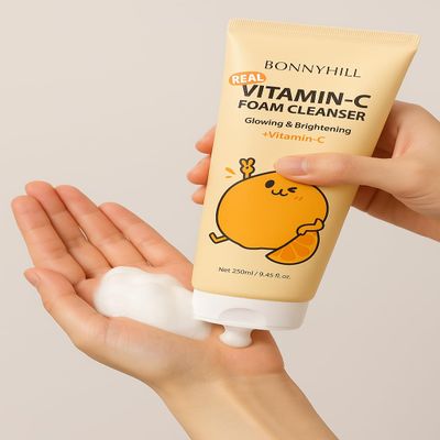 BONNY HILL Real vitamin - C Foam Cleanser, Glowing & Brightening 250ml/8.45 fl oz, Korean Skincare