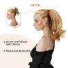 14Inches Claw Clip Ponytail Extension Synthetic Hair Extension Ponytail Clip on Ponytail For Women Natural Looking Hairpiece(Black) view 2