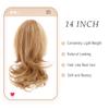 14Inches Claw Clip Ponytail Extension Synthetic Hair Extension Ponytail Clip on Ponytail For Women Natural Looking Hairpiece(Black) view 3