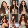 #4 Bundles Water Wave Human Hair Bundles Chocolate Brown Bundles Human Hair 30 32 34 Inches Unprocessed Brazilian Virgin Hair Extensions 3 Bundles 300g Total for Black Women Brown Bundle view 2