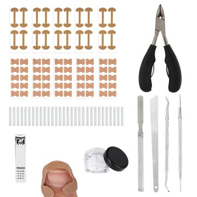 17pcs Ingrown Toenail Remover Kit, Professional Ingrown Toenail Pedicure Tools Set with Nail Correct Strips Cuticle Pusher Nail Clipper Suitable for Women Men