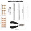 17pcs Ingrown Toenail Remover Kit, Professional Ingrown Toenail Pedicure Tools Set with Nail Correct Strips Cuticle Pusher Nail Clipper Suitable for Women Men view 2