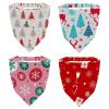 RODAILYCAY 4 PCS Hair Scarf, Christmas Snowflake Chiffon Bandanas Kerchief, Non Slip Triangle Headband Bandana for Women Girls view 1