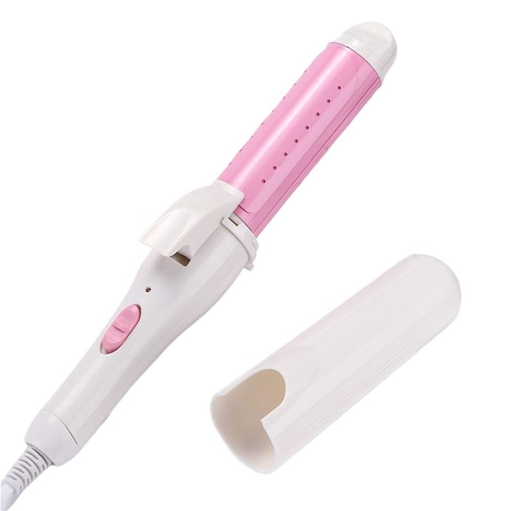 Hair Iron Flat 2-in-1 Ceramic Coating Hair Straightener Comb Hair Curler Beauty Care Iron Healthy Beauty Curling Irons Flat Iron(Product 3-Pink,AU)