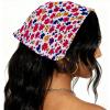 RODAILYCAY 4 Pack Colorful Flower Floral Pattern Hair Scarfs Headband, Triangle Head Scarves, Non Slip Hairband Bandanas, Head Kerchief for Women Girls view 2