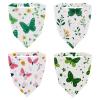 RODAILYCAY 4 Pack Hair Scarfs Headband, Triangle Head Scarves, Pink Butterfly with Flower Non Slip Hair Bandanas, Head Kerchief for Women Girls view 1
