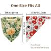 RODAILYCAY Flower 4 Pieces Hair Scarf, Chiffon Head Kerchief, Non Slip Triangle Headband Bandana for Women Girls view 4