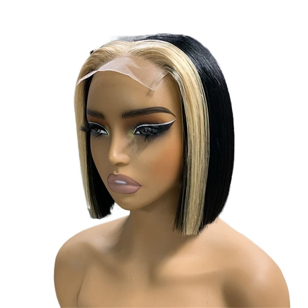 yinxx240708 2x6 Lace Front Bone Straight Wig,200 Density Vietnamese Human Hair Glueless Wig for Women (200 g) for Women with Thinning Hair(1B27)