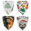 RODAILYCAY 4 Packs Hair Scarfs, Elastic Hair Scarf Headband, Triangle Kerchief, Funny Capybara Next to Christmas Tree Non Slip Head Hairband Bandanas view 1