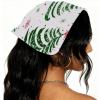 RODAILYCAY 4 Packs Hair Scarfs, Elastic Hair Scarf Headband, Triangle Kerchief, Funny Capybara Next to Christmas Tree Non Slip Head Hairband Bandanas view 2