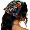 RODAILYCAY 4 Pieces Hair Scarfs Headband, Triangle Head Scarves, Non Slip Hair Bandanas, Retro Beige Ethnic Pattern Head Kerchief for Women Girls view 2