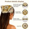 RODAILYCAY 4 Pieces Hair Scarfs Headband, Triangle Head Scarves, Non Slip Hair Bandanas, Retro Beige Ethnic Pattern Head Kerchief for Women Girls view 3
