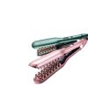 3D Grid Hair Crimper Volumizer Hair Fluffy Corrugated Curler Flat Iron Corn Hair Splint Perm Straightener Brush Comb(Product 2-White,US) view 2