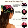 RODAILYCAY 4 Packs Merry Christmas Snowman Black Hair Scarfs, Elastic Hair Scarf Headband, Triangle Kerchief, Non Slip Head Hairband Bandanas view 3