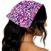 RODAILYCAY 4 Pack Cute Dog Paw Floral Hair Scarf Headband, Chiffon Triangle Head Scarf, Non Slip Head Bandanas Kerchief view 2