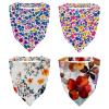 RODAILYCAY 4 Pieces Hair Scarfs, Elastic Hair Scarf Headband, Watercolor Flower Triangle Kerchief, Head Hairband Bandanas view 1