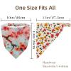 RODAILYCAY 4 Piece Hair Scarfs, Elastic Hair Scarf Headband, Triangle Kerchief, Pink Beautiful Blossom Cherry Flower Blue Background Head Hairband Bandanas view 4