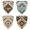 RODAILYCAY 4 PCS Hair Scarf, Chiffon Head Kerchief, Retro Abstract Ethnic Pattern Non Slip Triangle Headband Bandana for Women Girls view 1