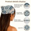 RODAILYCAY 4 PCS Hair Scarf, Chiffon Head Kerchief, Retro Abstract Ethnic Pattern Non Slip Triangle Headband Bandana for Women Girls view 3